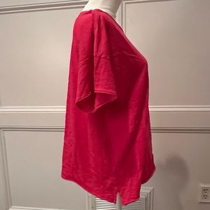 Rag & Bone Pima Cotton Loose Tee in Fushia | Size L